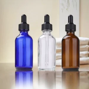 8oz Clear Round Boston Glass Bottles for Kombucha and Kefir Brewing Black Poly Cone Dropper Sealing Leak Proof Bottling