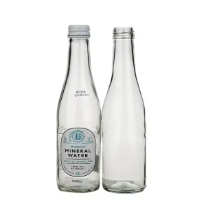 8oz Empty clear Soft Drinking Glass Juice Bottles