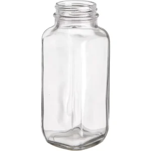 8oz French Square Glass Jar 43mm 43-400