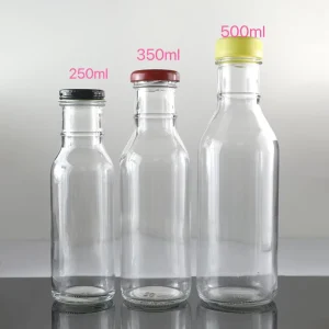 90 500 ml Capacity Recyclable Tomato Sauce Glass Bottle for Milk Juice Chilli Peppers Tomatoes Sauce for Condiment in Stock