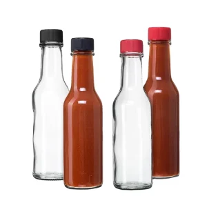 90ml 100ml 150ml Glass Hot Sauce Bottles for Chili and Tomato Sauce with Screw Caps