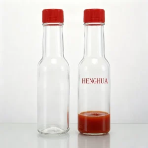 90ml 148ml 250ml Hot Sauce Woozy Chili Sauce Oil Glass Bottle BBQ Sauce Bottles With Orifice Reducer And Screw Ribbed Cap