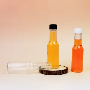 90ml 150ml 250ml 3oz 5oz 8oz Clear Glass Woozy Bottles with Plastic Lids for BBQ, Chilli, Tomato Ketchup, and Hot Sauce
