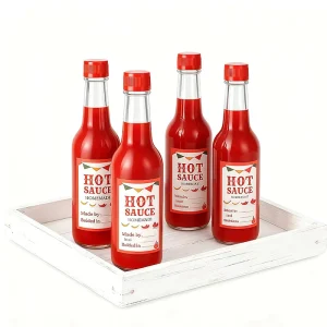 90ml 150ml 250ml 3oz 5oz 8oz clear BBQ Chilli Tomato Ketchup Hot Sauce Glass Bottle Woozy Bottle with Plastic Lid