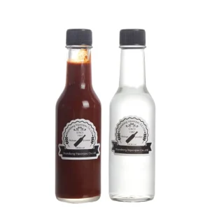 90ml 150ml Airtight Glass Bottles for Ketchup and Chili Sauce with Plastic Caps