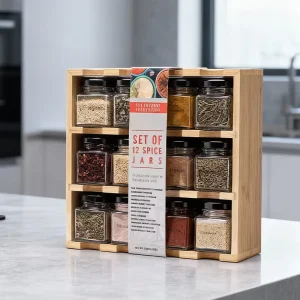 90ml Glass Spice Jars with Metal Lids for Storage and Organization