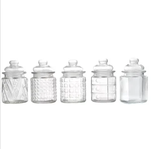 9oz 10oz Glass Storage Jar with Lid for Honey Spices Candles Candy and Biscuits