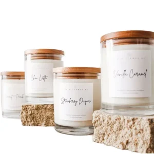 A03 7 oz 200 ml Clear Tumbler Scented Candles with Lid