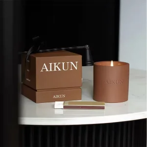 AIKUN Luxury Holiday Easter Soy Wax Ceramic Jar Scented Candles Set Long Lasting Burn Home Decor Aromatherapy Spa