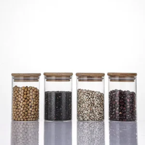 Airtight Food Storage Container Set Food-Grade High-Borosilicate Glass for Grains and Candy