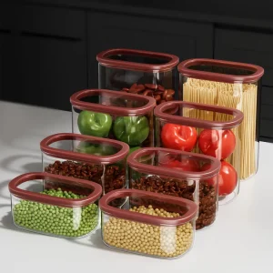 Airtight Food Storage Containers Dry Food and Grain Jars Snack Storage Jars and Kitchen Pantry Storage Boxes