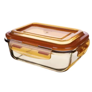 Airtight Fridge-Safe Glass Food Storage Container Set with Lock Lids