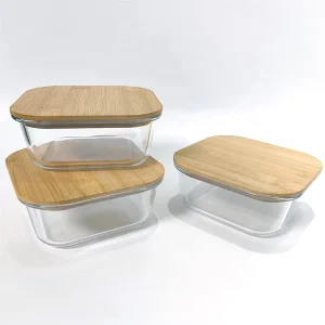 Airtight Glass Bento Meal Prep Containers with Bamboo Lids