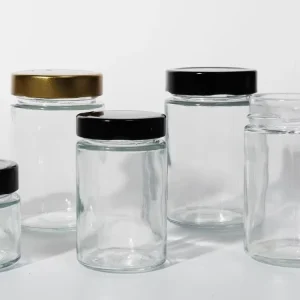 Airtight Glass Canister with Tall Lid for Condiments, Preserves, and Pickles