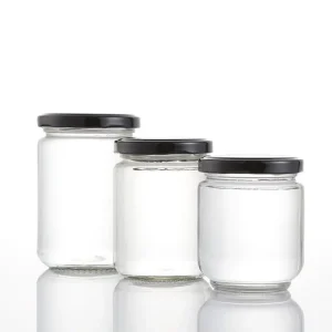 Airtight Glass Canning Jar with Metal Lug Lid for Honey, Pickles and Food Storage