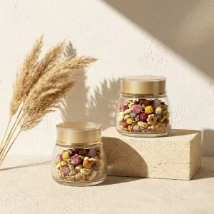 Airtight Glass Honey Storage Jar with Plastic Cap