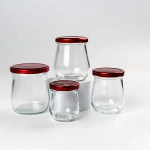 Airtight Glass Jars with Twist-Off Metal Lids for Food Storage