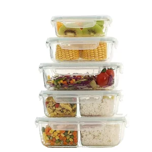 Airtight Glass Lunch Box Meal Prep Containers for Food Storage
