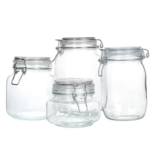 Airtight Glass Storage Jars with Lids