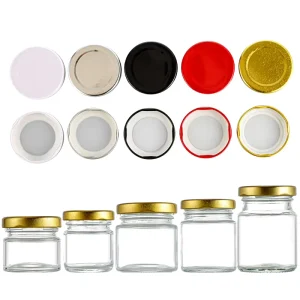 Airtight Hexagonal Glass Jars for Honey Jam Bird Nest Sauce & Canning Mini Sample & Wedding Favor Bottles