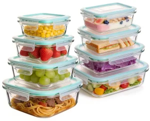 Airtight Lid Glass Food Container Microwavable Borosilicate Lunch Box