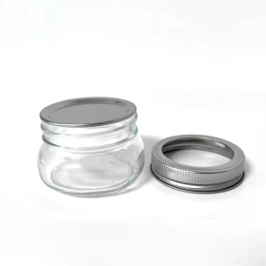 Airtight Mini Mason Jars 4oz Round Candy Jelly Canning Glass Storage Jars with Metal Split Type Screw Lids