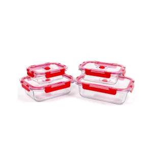 Airtight Oven-Safe Glass Food Storage Container with BPA-Free Plastic Lid