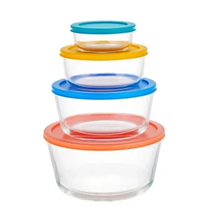 Airtight Round Glass Food Storage Container