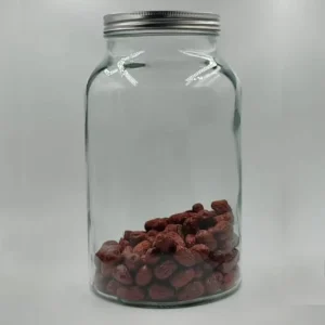 Airtight Wide Mouth 1 Gallon 3.8 L Fermented Kombucha Glass Storage Jar with White Plastic Aluminum Lid