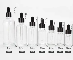 Amber 100ml Essential Oil Glass Dropper Bottle with Screw Dropper Cap