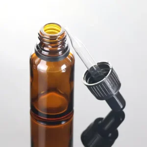 Amber Brown 15ml Customized Glass Serum Bottles for Skincare Essential Oil Bottle With Dropper
