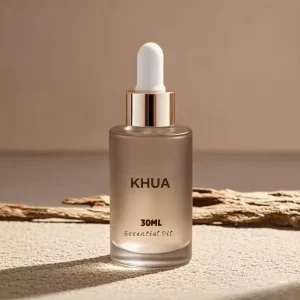 Amber Clear Frosted Flat Shoulder Cylinder Glass Dropper Bottle 1oz 30ml for Serum and Essential Oil
