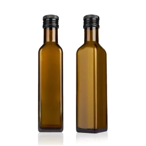 Amber Color Round or Square Shape 250ml 500ml Empty Glass Avocado Oil Bottle with Cap