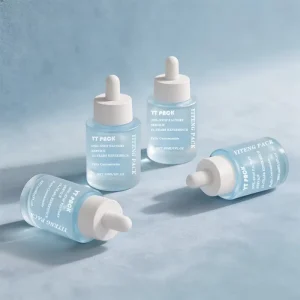 Amber Frosted Blue Glass Dropper Bottle 30ml with Pipette for Essential Oil and Serum