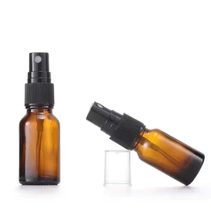 Amber Frosted Glass Mist Spray Bottle 5ml 10ml 20ml with Nozzle