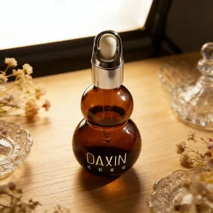 Amber Glass Double-Gourd Dropper Bottle for Perfume, Essential Oils, Hair Oil, and Liquids