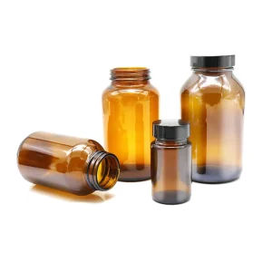 Amber Glass Pharmaceutical Bottles 60-500ml for Oral Liquid Syrup Pill Capsule Packaging