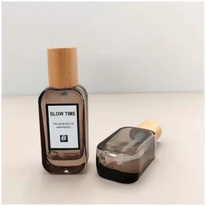 Amber Glass Pump Bottle 100ml for Essential Oil with Black Cap Leak-Proof Design