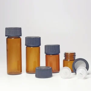 Amber Glass Sample Bottles with Screw Caps, 1 ml 2 ml 3 ml 4 ml Dropper Vials for Essential Oils and Perfume