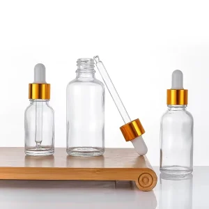 Amber Glass Serum and Hair Oil Bottle with Gold Dropper 20ml 30ml 40ml 50ml 60ml 80ml 100ml
