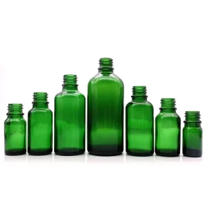 Amber Green or Blue 30ml Glass Diffuser Bottle for Cosmetic Perfume Essential Oil and Serum with Orifice Reducer