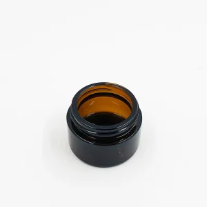 Amber Lotion Cream Glass Jar with Screw Cap for Face Cream and Skincare