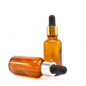 Amber Matte Round Frosted Essential Oil Bottle with Euro Screw Cap, 5g 10g 15g 20g 30g 50g 100ml