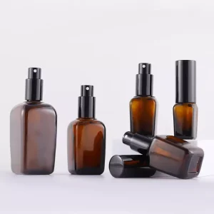 Amber Square Glass Room Spray Bottle, 100ml, Refillable