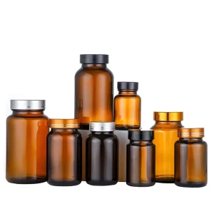 Amber and Clear Glass Bottles, 2ml 5ml 10ml 15ml 20ml, with Rubber Stopper for Chemical Preservation