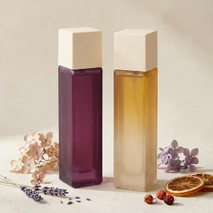 Anding Stock 100 Ml Frosted Gradient Rectangle Bulk Custom Manufacturer Empty Spray Glass Perfume Bottle 100ml