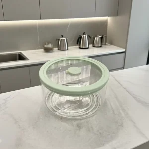 Anti-Overflow Toughened Glass Lid Microwavable Food Storage Container, Dishwasher Safe