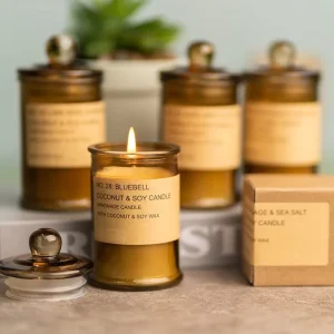 Aromatherapy Glass Jar Candles with Fragrance Wax for Home and Wedding Decor