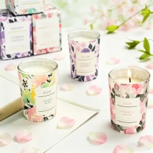 Aromatherapy Scented Soy Wax Candle Exquisite Floral Series Design Smokeless Valentine’s Day Gift DIY Candles