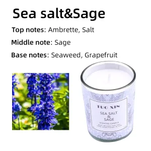 Aromatherapy Soy Wax Scented Candle Glass Jar Modern Non Toxic Christmas Thanksgiving